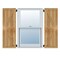 Ekena Millwork Framed Board-n-Batten Shutters w/Z-Bar, Rough Sawn Western Red Cedar, 21 1/2W x 42H, PR RBF06Z21X042RWR - alternate 1